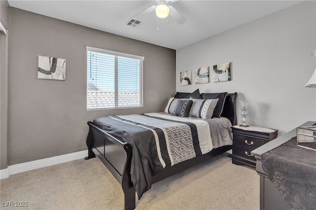 4435 Peaceful Harbor St, Las Vegas, NV 89129 - bedroom featuring light carpet and a ceiling fan