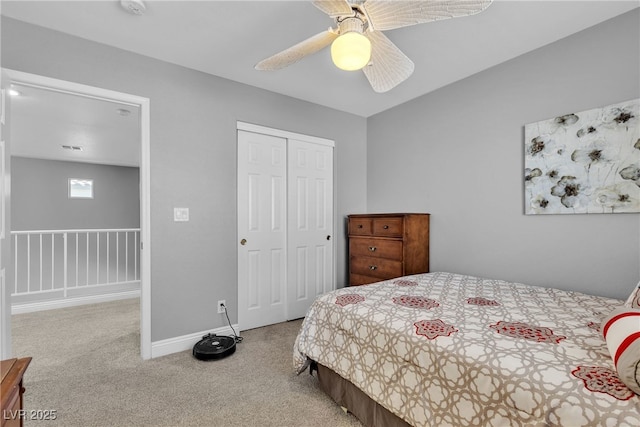 4435 Peaceful Harbor St, Las Vegas, NV 89129 - carpeted bedroom with a closet and a ceiling fan