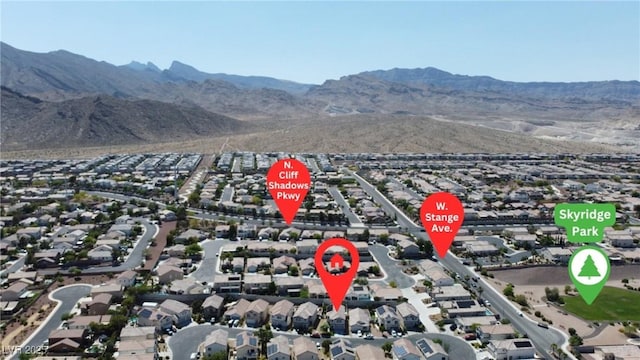 4435 Peaceful Harbor St, Las Vegas, NV 89129 - aerial perspective of suburban area with mountains