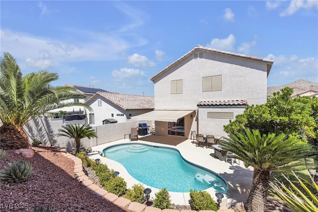 4435 Peaceful Harbor St, Las Vegas, NV 89129 - view of pool with a patio and a fenced backyard