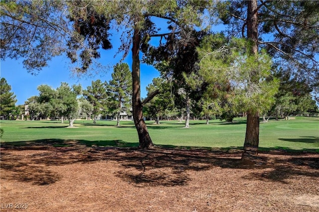 2851 Queens Courtyard Dr, Las Vegas, NV 89109 - surrounding community featuring a lawn and view of wooded area