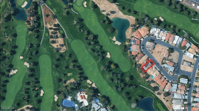 2851 Queens Courtyard Dr, Las Vegas, NV 89109 - aerial overview of property's location featuring a local golf course