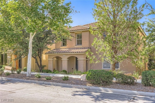 3168 Via Festiva, Henderson, NV 89044 - mediterranean / spanish house with a tile roof and stucco siding