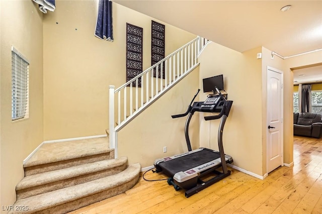 3168 Via Festiva, Henderson, NV 89044 - exercise area with wood-type flooring and baseboards