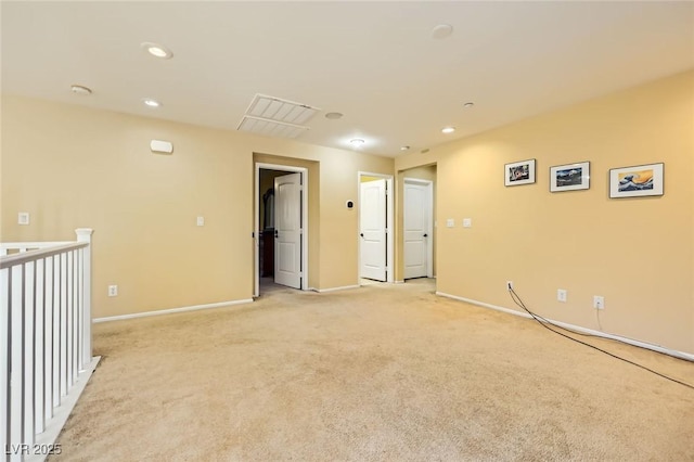 3168 Via Festiva, Henderson, NV 89044 - unfurnished room with light carpet, recessed lighting, and a smoke detector