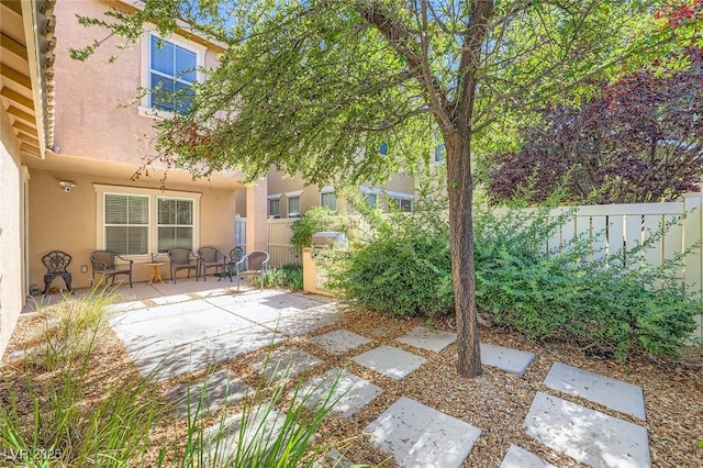 3168 Via Festiva, Henderson, NV 89044 - fenced backyard featuring a patio