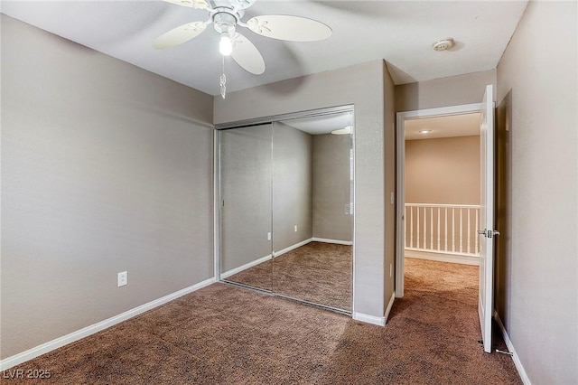3905 Sweet Pine St Unit 102, Las Vegas, NV 89108 - unfurnished bedroom featuring carpet flooring, a closet, and a ceiling fan