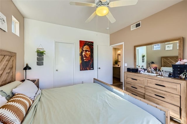 251 S Green Valley Pkwy Unit 3222, Henderson, NV 89012 - bedroom with multiple windows and ceiling fan