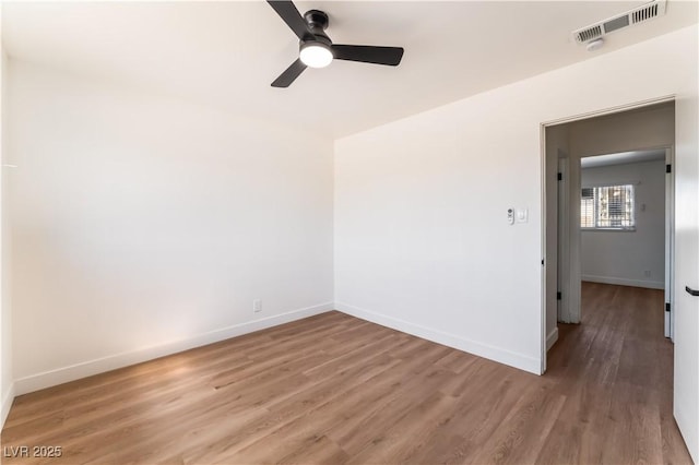 1648 J St, Las Vegas, NV 89106 - spare room featuring light wood-style flooring and ceiling fan