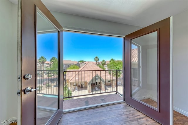 2766 Red Vista Ct, Henderson, NV 89074 - entryway with plenty of natural light and wood finished floors