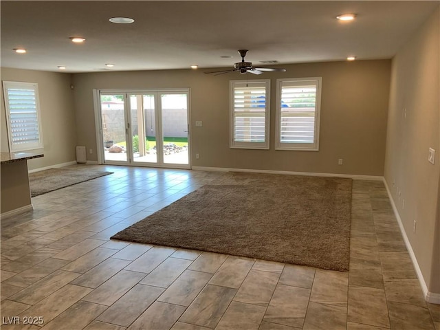 5363 S Juneau St, Pahrump, NV 89061 - unfurnished room featuring ceiling fan, recessed lighting, and light wood-style floors