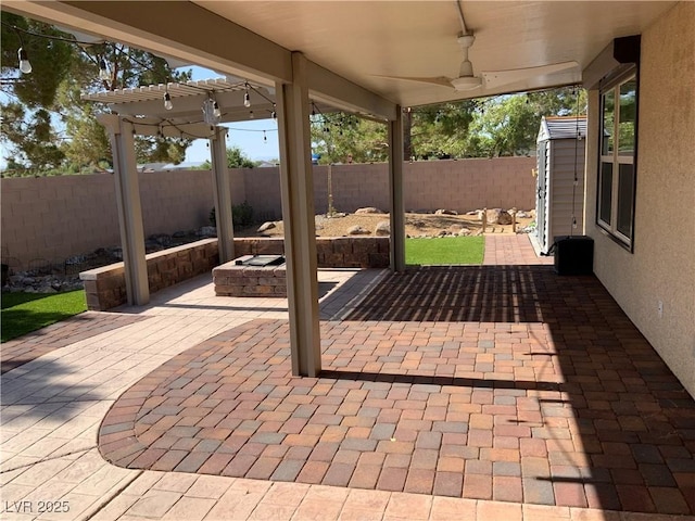 5363 S Juneau St, Pahrump, NV 89061 - fenced backyard featuring a patio