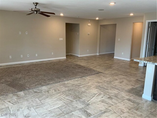 5363 S Juneau St, Pahrump, NV 89061 - empty room with ceiling fan and recessed lighting