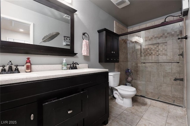 5620 Siena Rose St, North Las Vegas, NV 89031 - full bath with double vanity, a stall shower, and tile patterned floors