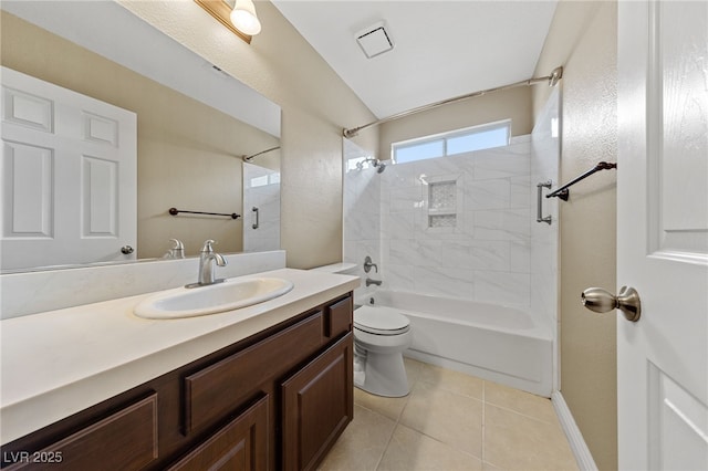 9409 Kayla Ct, Las Vegas, NV 89134 - bathroom with vanity, bathtub / shower combination, and tile patterned flooring