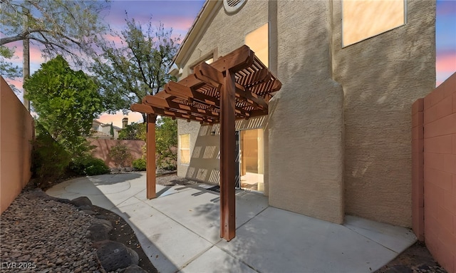 9409 Kayla Ct, Las Vegas, NV 89134 - fenced backyard with a patio and a pergola