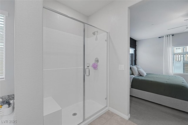 5234 Savannah Rose St, Las Vegas, NV 89149 - ensuite bathroom with a stall shower and tile patterned flooring