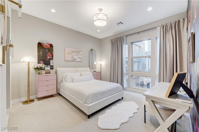 659 Spotted Falcon St, Las Vegas, NV 89138 - bedroom featuring light colored carpet and recessed lighting