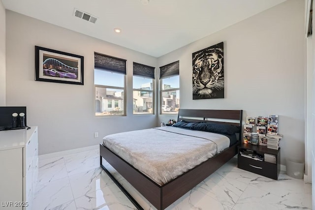6834 Compass St, North Las Vegas, NV 89084 - bedroom with light marble finish floors and recessed lighting
