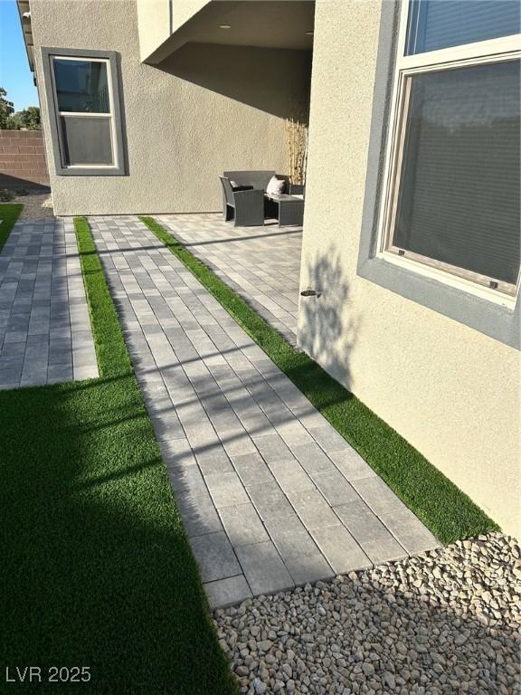 6834 Compass St, North Las Vegas, NV 89084 - view of yard with a patio