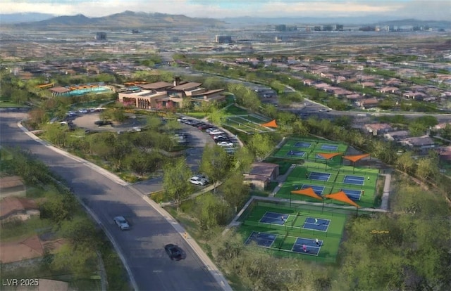 909 Allister Fields Ln, Las Vegas, NV 89138 - bird's eye view of a mountain backdrop