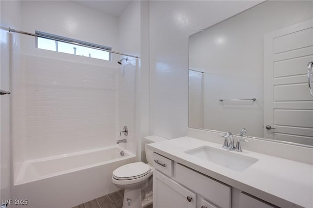 909 Allister Fields Ln, Las Vegas, NV 89138 - full bath with washtub / shower combination, vanity, and wood finished floors