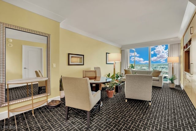 2000 N Fashion Show Dr Unit 2222, Las Vegas, NV 89109 - living room with baseboards and crown molding