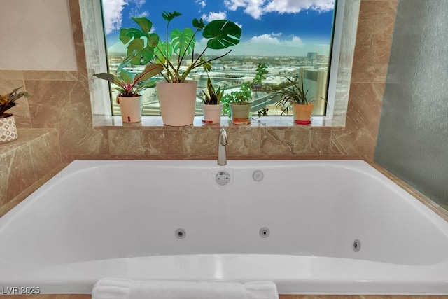 2000 N Fashion Show Dr Unit 2222, Las Vegas, NV 89109 - full bath with a whirlpool tub and healthy amount of natural light