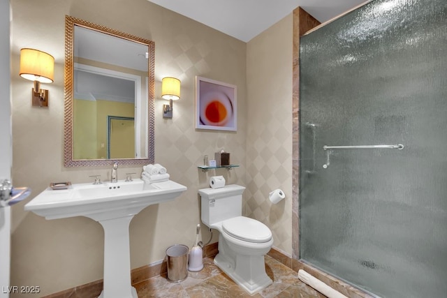 2000 N Fashion Show Dr Unit 2222, Las Vegas, NV 89109 - bathroom with toilet and a shower stall