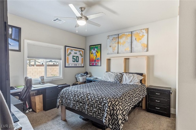 171 Weeping Willow Ct, Pahrump, NV 89048 - bedroom featuring carpet floors and a ceiling fan