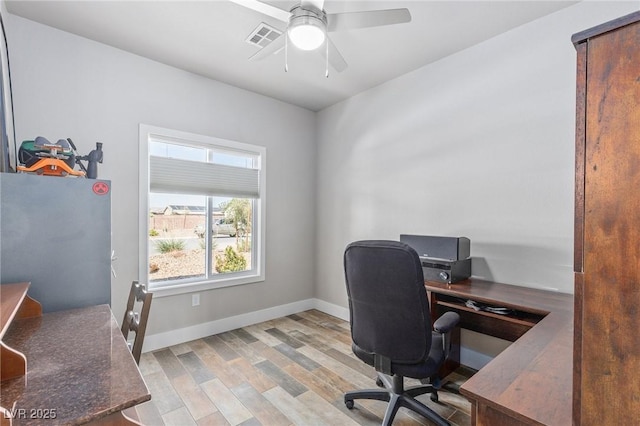 171 Weeping Willow Ct, Pahrump, NV 89048 - office space with light wood finished floors and a ceiling fan