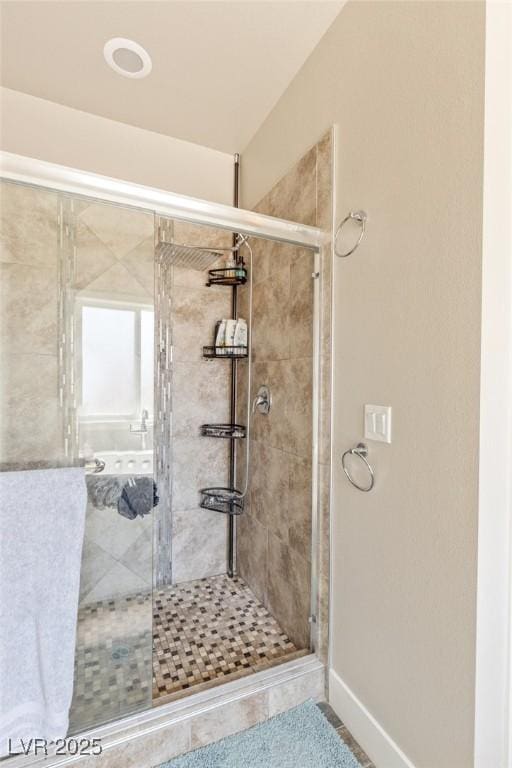 171 Weeping Willow Ct, Pahrump, NV 89048 - full bath featuring a shower stall and baseboards