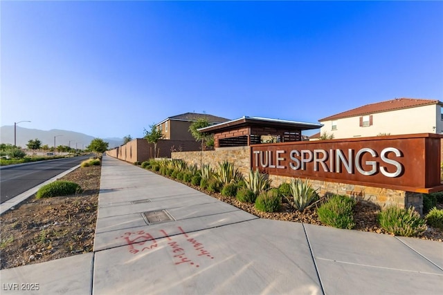 6909 Toll Mountain St, North Las Vegas, NV 89086 - community sign featuring a mountain view