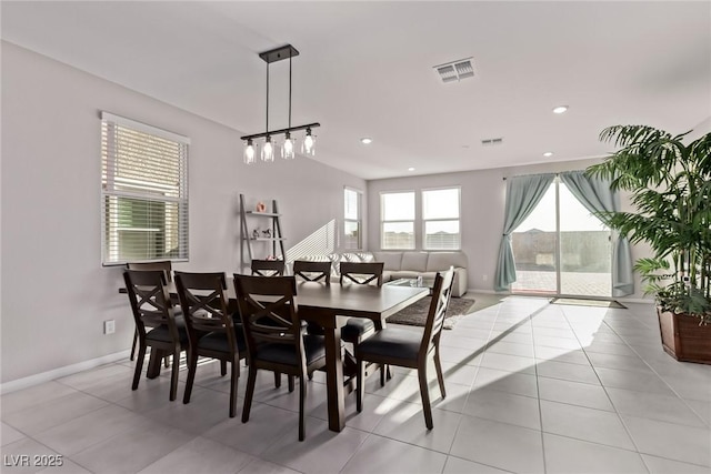 6909 Toll Mountain St, North Las Vegas, NV 89086 - dining area featuring light tile patterned flooring and recessed lighting