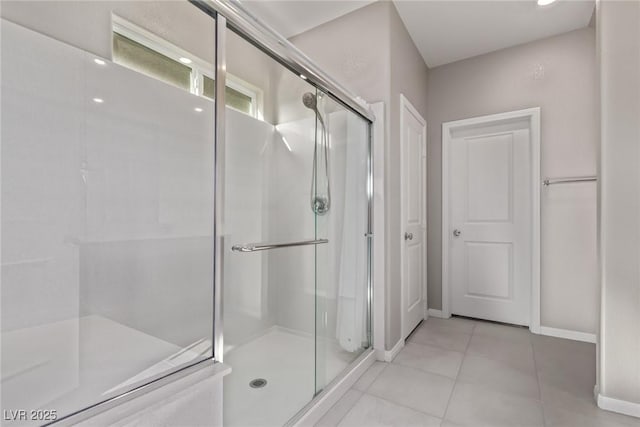 6909 Toll Mountain St, North Las Vegas, NV 89086 - full bathroom featuring a stall shower and tile patterned floors