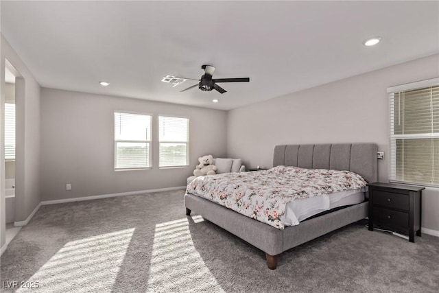 6909 Toll Mountain St, North Las Vegas, NV 89086 - carpeted bedroom with ceiling fan and recessed lighting