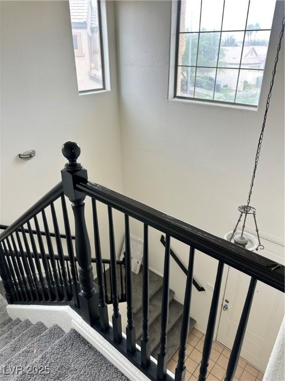 6412 Point Break St, North Las Vegas, NV 89084 - stairs with tile patterned flooring