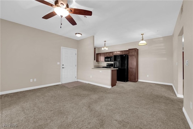 2291 W Horizon Ridge Parkway Unit 6131, Henderson, NV 89052 - unfurnished living room featuring light carpet and ceiling fan