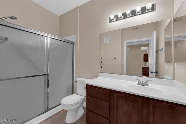 2291 W Horizon Ridge Parkway Unit 6131, Henderson, NV 89052 - full bathroom featuring a shower stall, vanity, and tile patterned floors