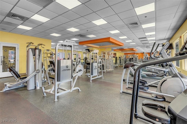75 E Agate Ave Unit 206, Las Vegas, NV 89123 - exercise room featuring a paneled ceiling