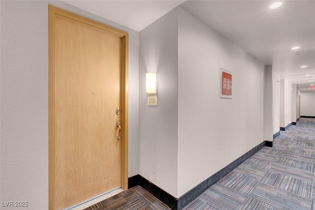 75 E Agate Ave Unit 206, Las Vegas, NV 89123 - hallway featuring recessed lighting and carpet flooring