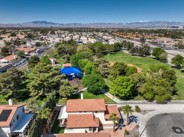 2501 Muirfield Ave, Henderson, NV 89074 - aerial perspective of suburban area featuring a mountain backdrop