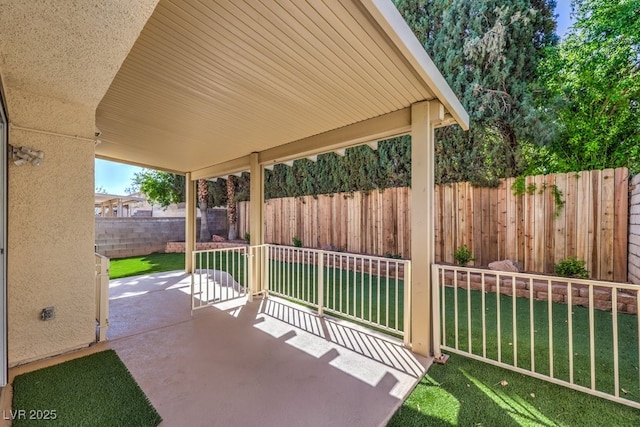2501 Muirfield Ave, Henderson, NV 89074 - fenced backyard with a patio