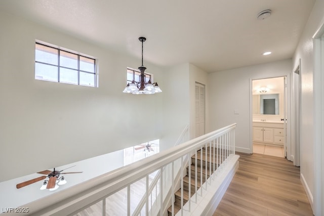 2501 Muirfield Ave, Henderson, NV 89074 - hall with light wood-style floors and recessed lighting