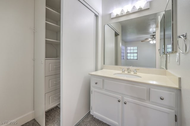 2501 Muirfield Ave, Henderson, NV 89074 - bathroom with vanity and a ceiling fan