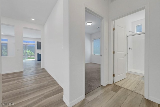 629 Soaring Wings Ave, Las Vegas, NV 89183 - corridor with light wood finished floors and recessed lighting