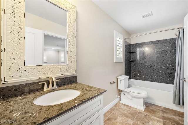 2385 Via Firenze, Henderson, NV 89044 - full bathroom featuring vanity, plenty of natural light, and shower / tub combo with curtain