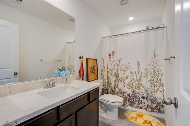 10434 Rose Palisade St, Las Vegas, NV 89141 - full bath with vanity, tile patterned flooring, and curtained shower