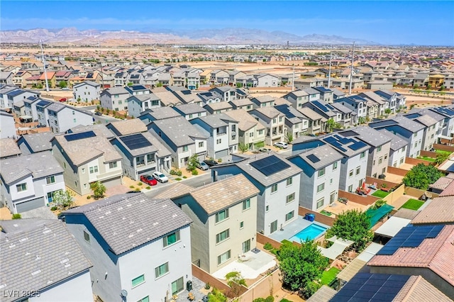 10434 Rose Palisade St, Las Vegas, NV 89141 - aerial perspective of suburban area featuring a mountainous background