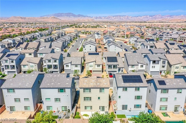 10434 Rose Palisade St, Las Vegas, NV 89141 - aerial perspective of suburban area featuring a mountainous background
